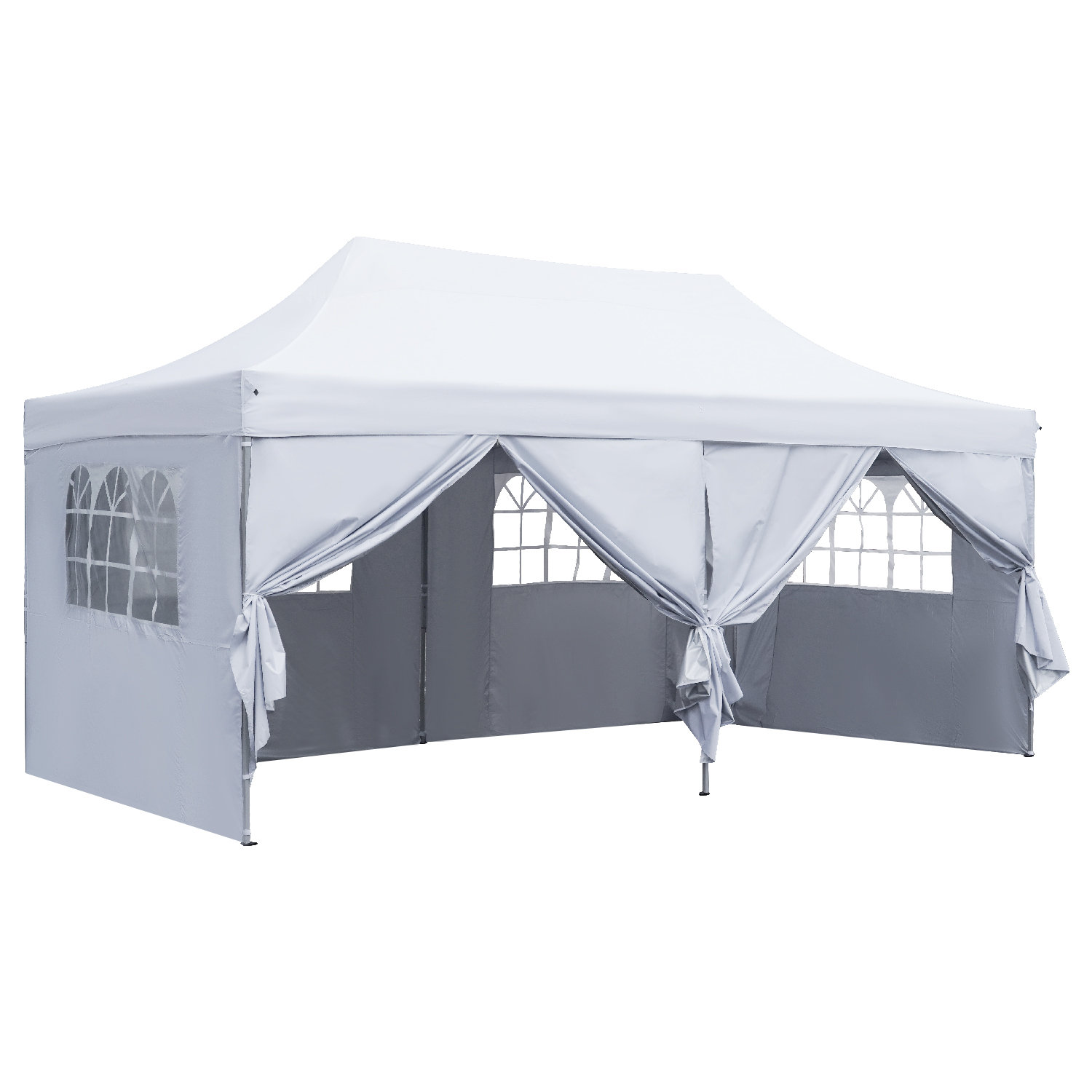 Zenova 20 Ft. W x 10 Ft. D Steel Pop Up Canopy Reviews Wayfair